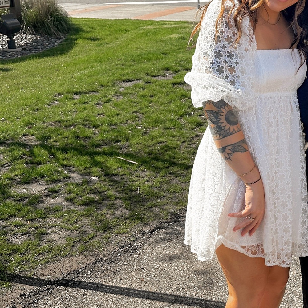 Dry Goods White Babydoll Dress